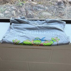 Teenage Mutant Ninja Turtles Cut-Off Gray T-Shirt